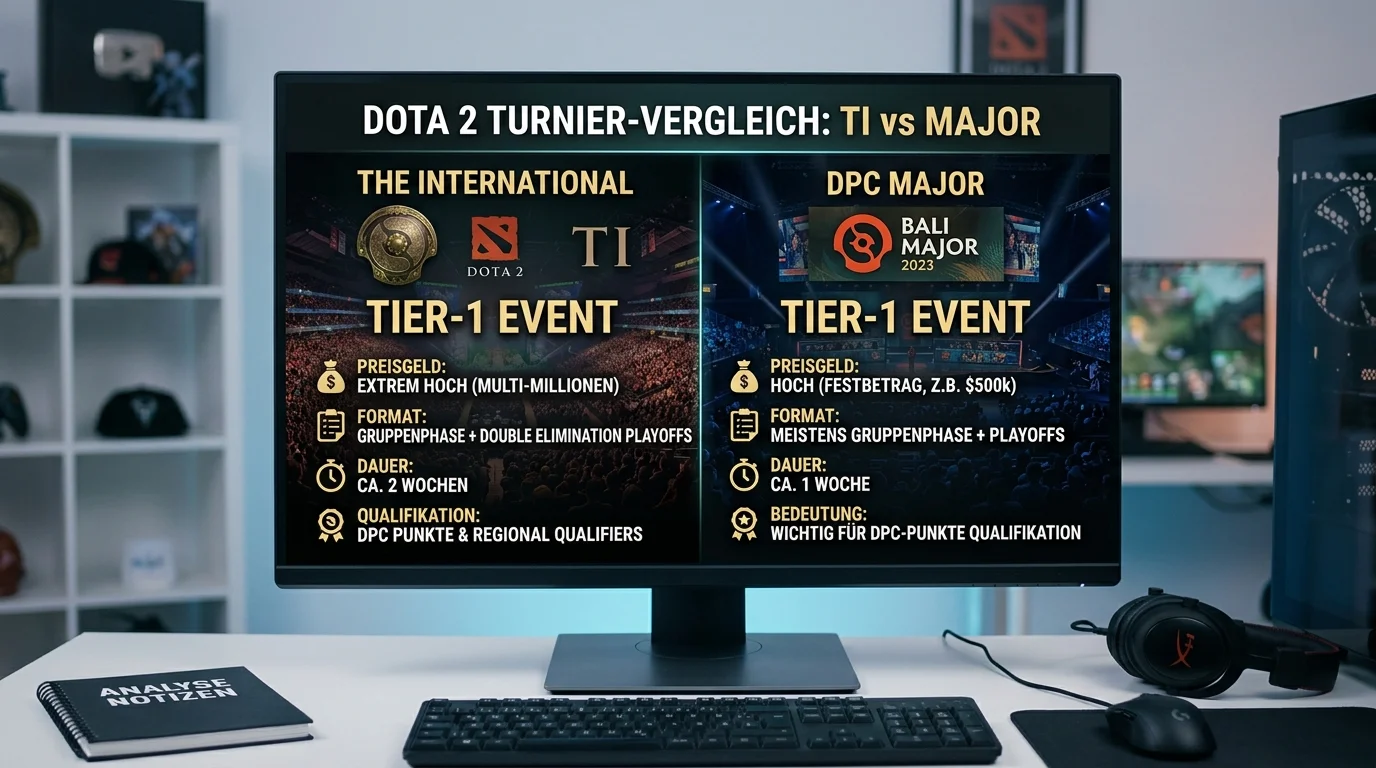 The International vs. DPC Majors Dota 2 Wetten – Wettchancen und Quoten-Effizienz im Turniervergleich