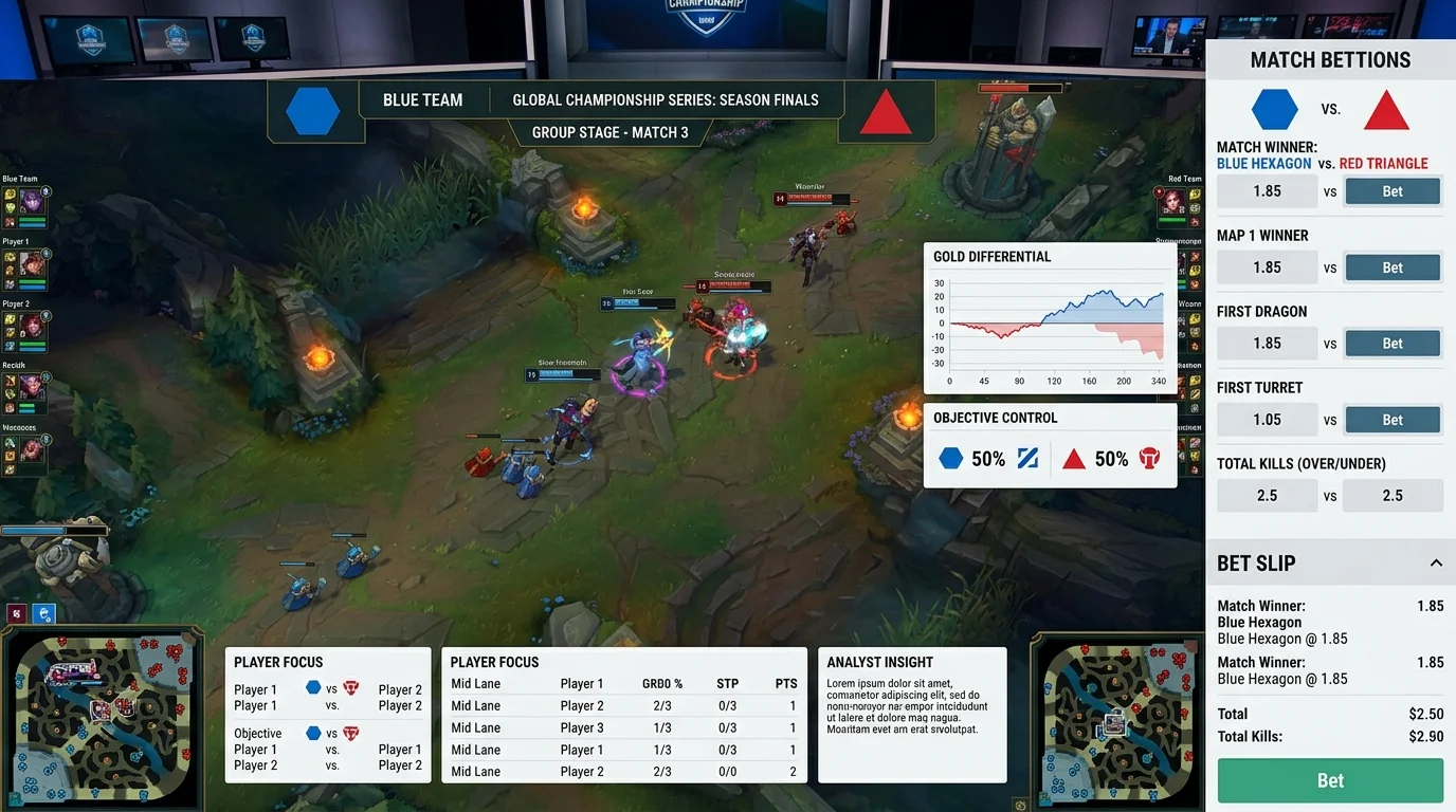 Erste LoL-Wette für Anfänger: LEC-Matches analysieren, Quoten vergleichen und ersten Wettschein platzieren