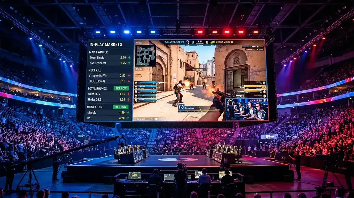 Esports Live-Wetten Strategie 2026: 5-Sekunden-Regel, Stream-Latenz und In-Play-Taktiken für CS2 und LoL