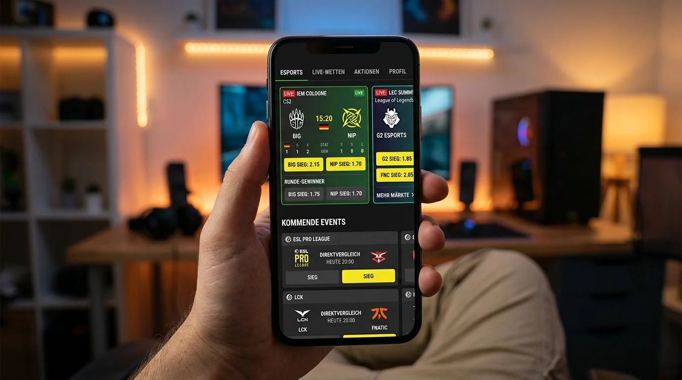 Esports Wettanbieter App 2026 – Beste mobile Plattformen für iOS und Android im Überblick