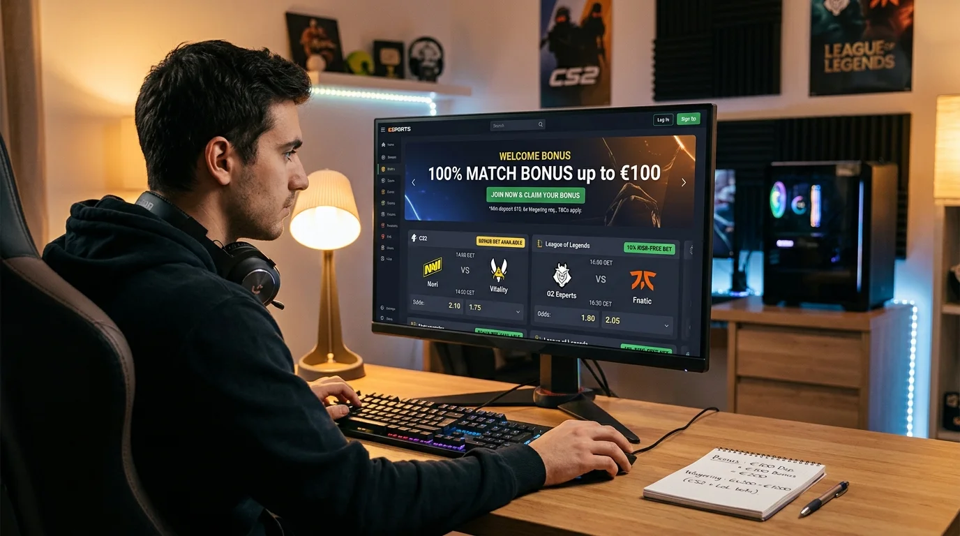 Esports Wetten Bonus Übersicht – Willkommensbonus und Freiwetten für Esports-Wetter im Vergleich