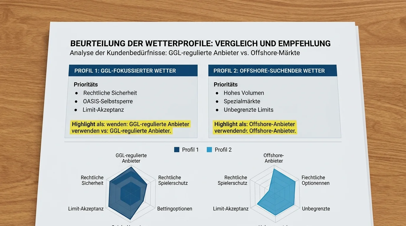 Wetterprofil GGL vs. Offshore Esport-Anbieter – informierte Entscheidungsgrundlage und Profilabgleich