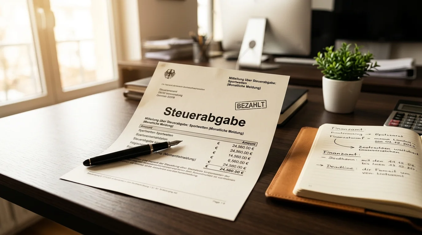 Buchmacher Steuerabgabe Sportwettensteuer Abführung an Finanzamt Deutschland erklärt