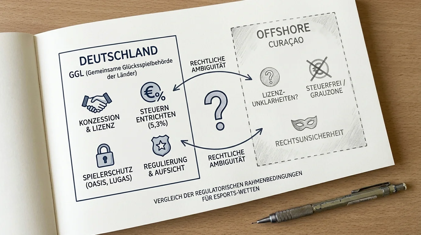 Offshore-Wettanbieter Steuer Rechtslage Deutschland Curaçao-Lizenz keine Sportwettensteuer