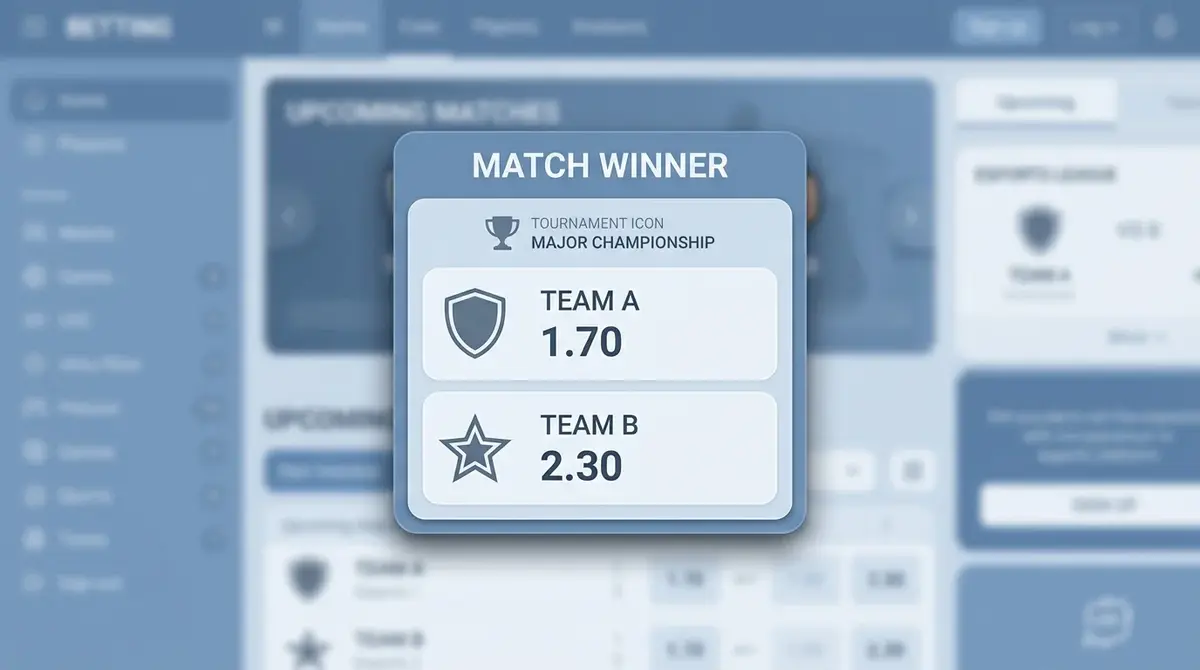 Siegwette und Match-Winner im Esport: Grundprinzip und Anwendung bei CS2, LoL und Dota 2