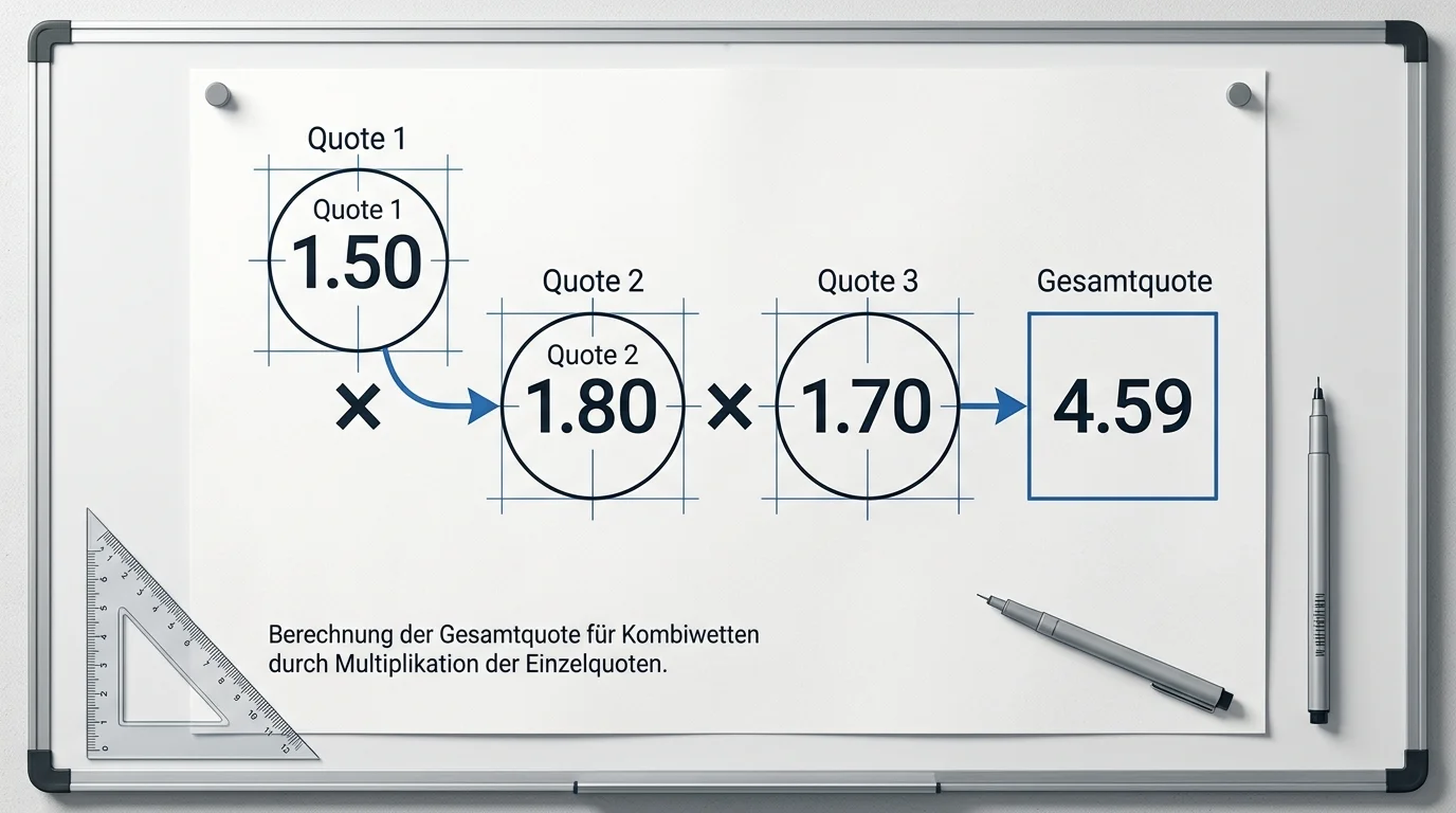 Esport Kombiwetten Quotenberechnung – Multiplikation von Einzelquoten und strukturelle Margenaddition