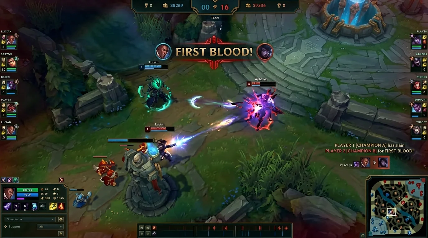 First Blood Wettmarkt bei League of Legends – statistische Basis und Margen für LoL First-Blood-Wetten