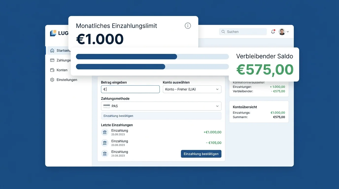 LUGAS 1.000-Euro-Monatslimit für Esports-Wetter in Deutschland – anbieterübergreifendes Einzahlungsmonitoring
