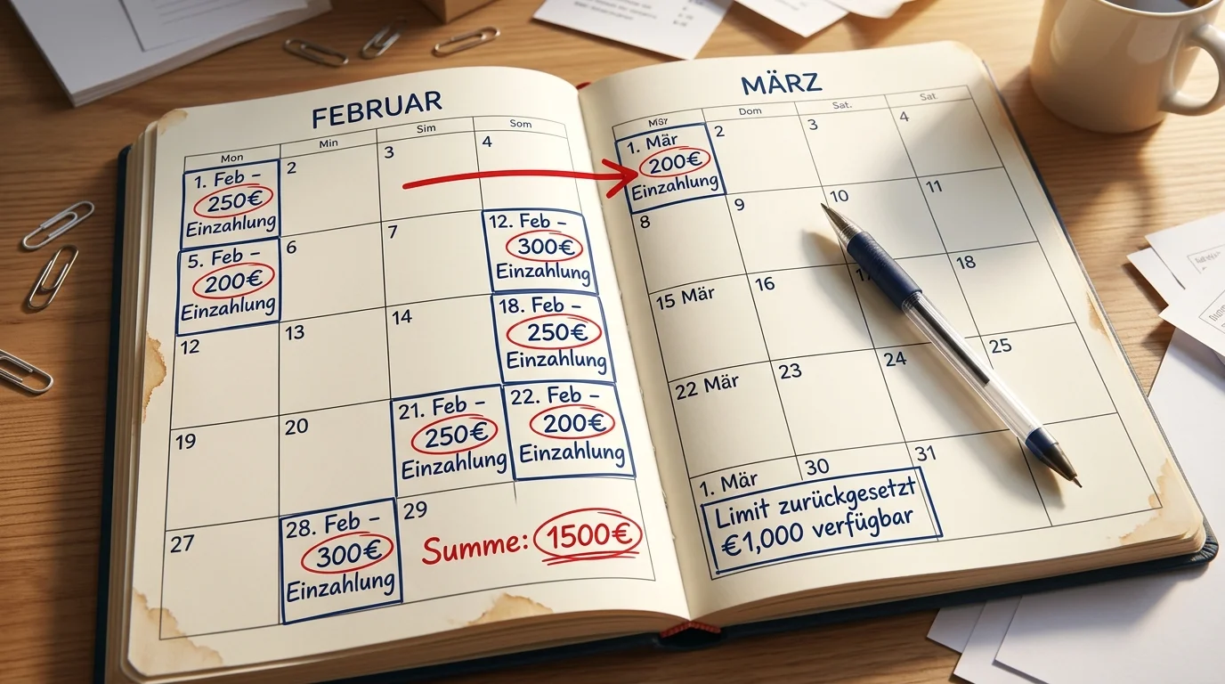 LUGAS-Limit Rücksetzdatum – kalendermonatlicher Reset am ersten Tag des neuen Monats für alle GGL-Sportwetter