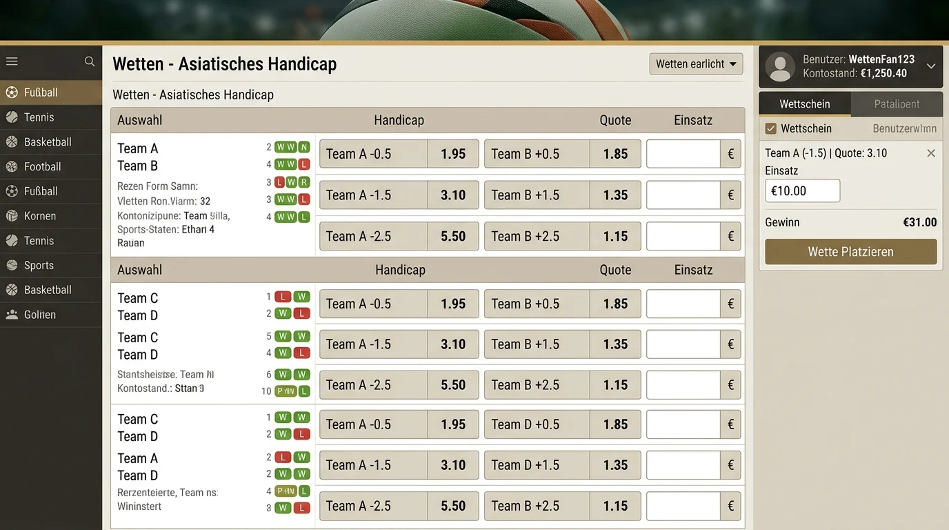 Asian Handicap Esport Wetten – Halbpunkt-Handicaps und Push-Regeln beim asiatischen Handicap-System erklärt