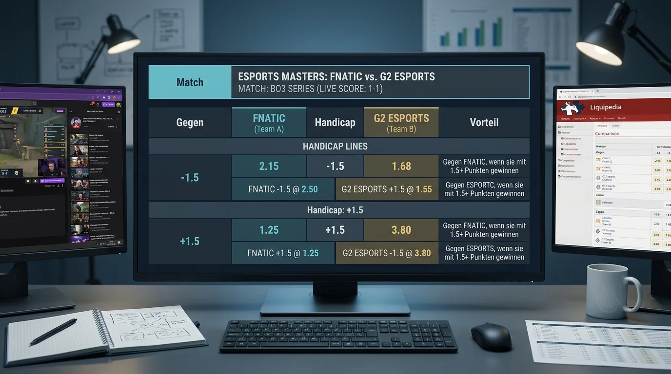 Map-Handicap Wetten im Esport – Funktionsweise, Asian Handicap und Best-of-3-Beispiele für CS2 und Valorant 2026
