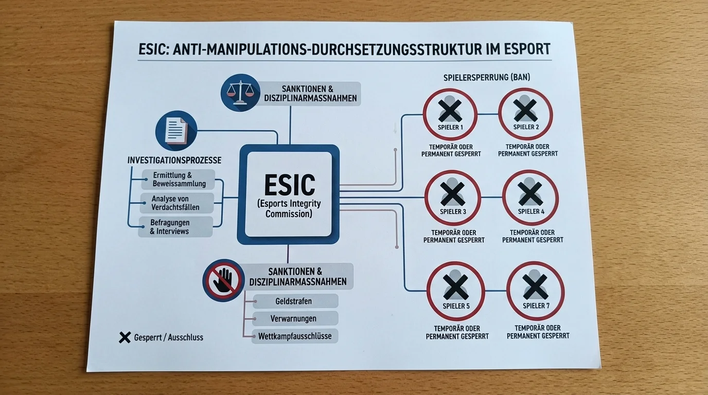 ESIC Esports Integrity Commission Aufgaben Match-Fixing Ermittlungen und Spielersperren