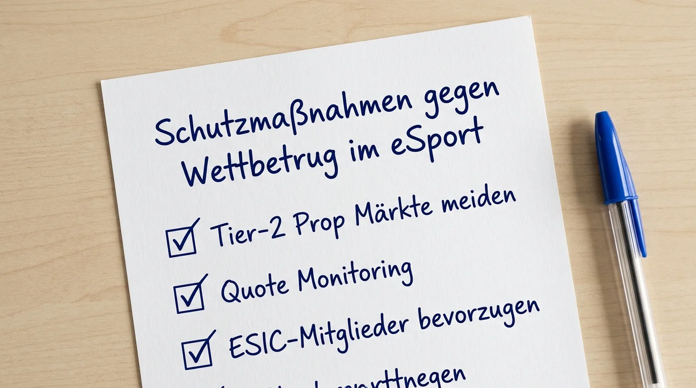 Selbstschutz vor Match-Fixing Esport Märkte meiden Wettstrategien und Hinweiskanäle