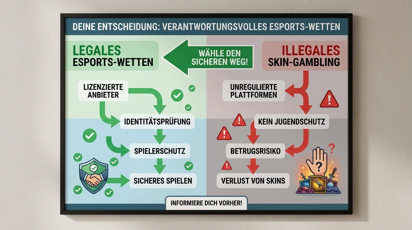 Empfehlung zur Trennung von Skin-Gambling und legalem Esports Sportwetten in Deutschland