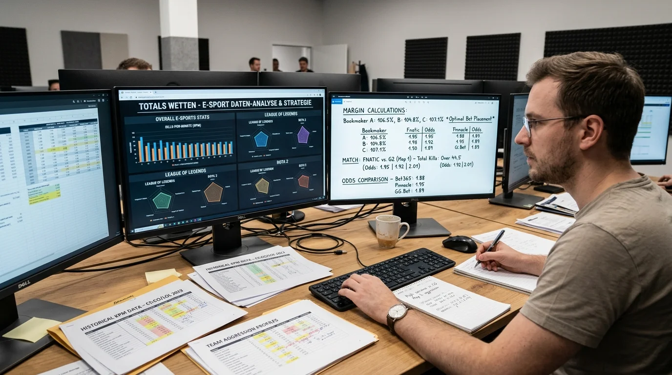 Datengestützte Strategie für Totals-Wetten im Esport mit Margenberechnung und Auszahlungsquoten-Vergleich